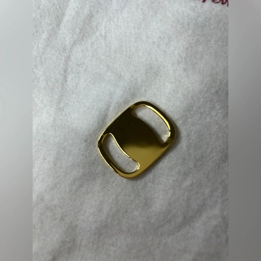 Authentic SALVATORE FERRAGAMO Logo Accessory Scarf Ring SET OF TWO with Dust Bag - Picture 13 of 16